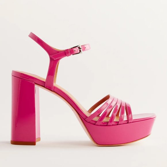 NWOB Reformation Barbie pink platform sandal (sold out online) - Picture 2 of 7